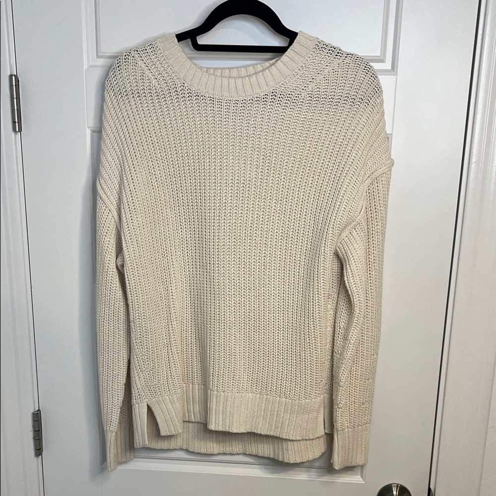 American Eagle Outfitters Cream Knit Sweater